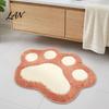 Decorative Cat Paw Mat Bath Mat, Non-Slip Soft Fluffy Rug, Absorbent Thickened Washable Cute Area Rug for Entrance Bathroom Bedroom Water Door