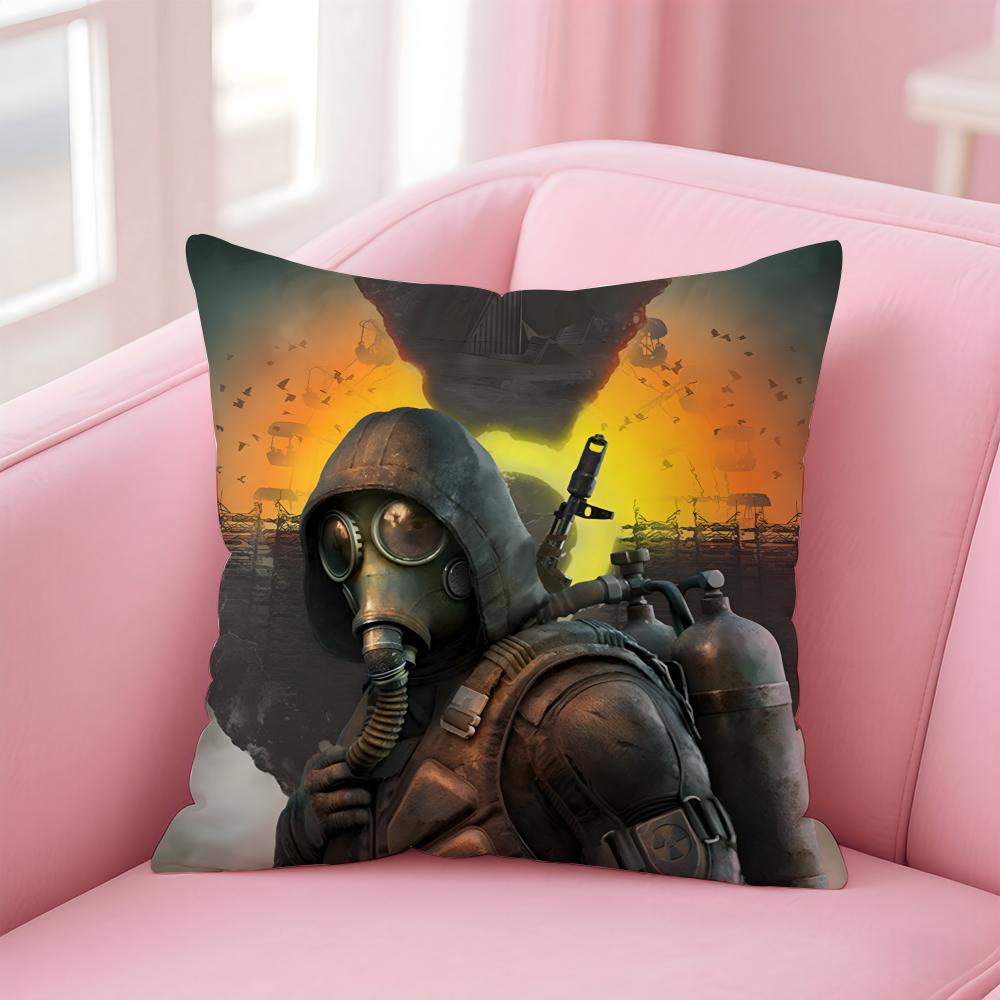 game survival SSTALKER 2 Heart of CChornoby Cushion Cover Pillow Case Soft Friendly Fabric Concealed Zipper