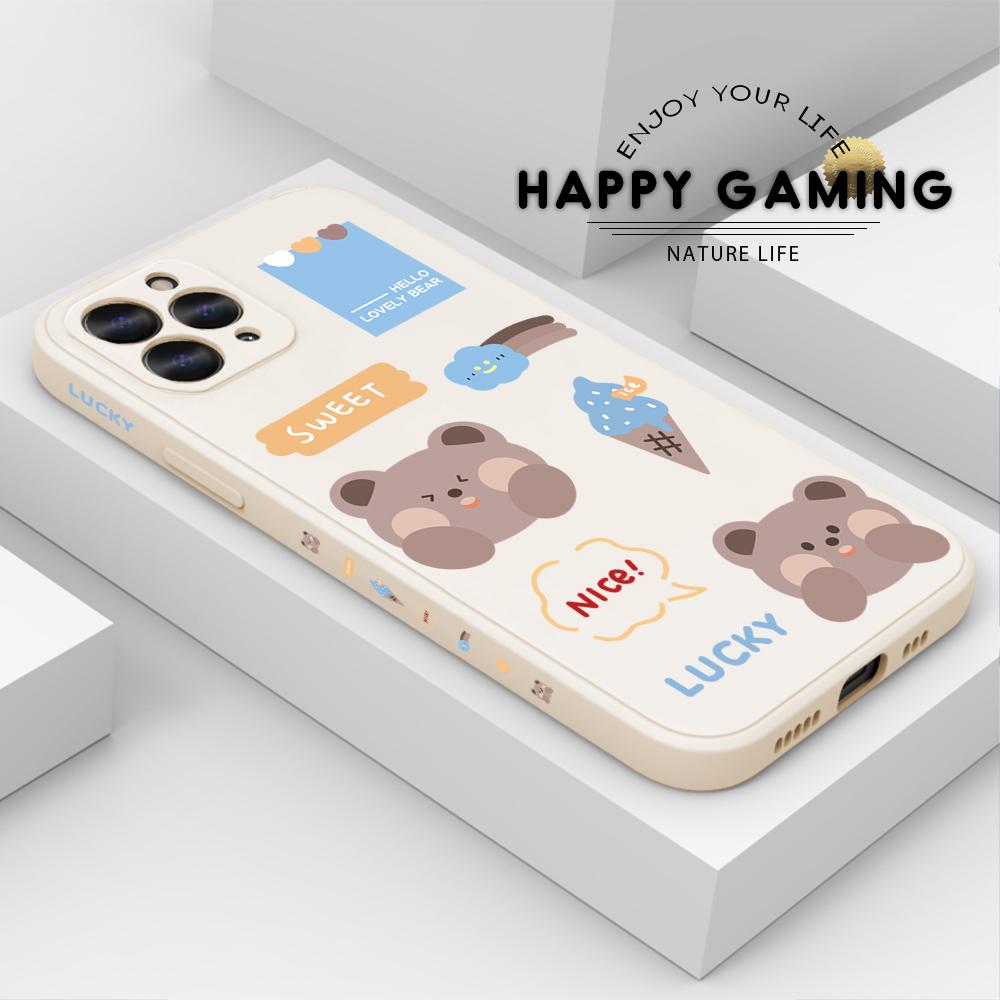 Чехол для телефона с мультяшным красочным узором, квадратный, жидкий, силикон, TPU, полное покрытие камеры, противоударный защитный чехол для Xiaomi Redmi iPhone