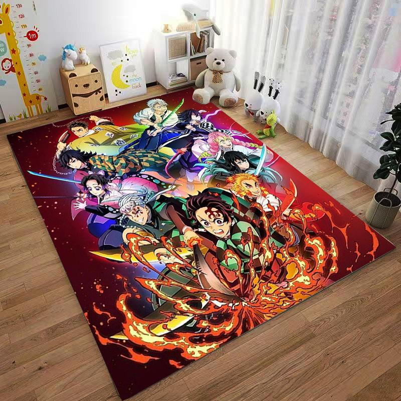 Anime Characters Designed floor mat, suitable as a non-slip mat for the living room or bedroom sofa
