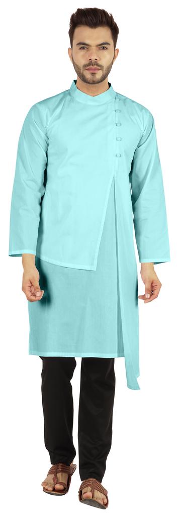 Atasi Индийский дизайнерский Курта для мужской вечерней одежды Однотонный цвет Этнический Длинный