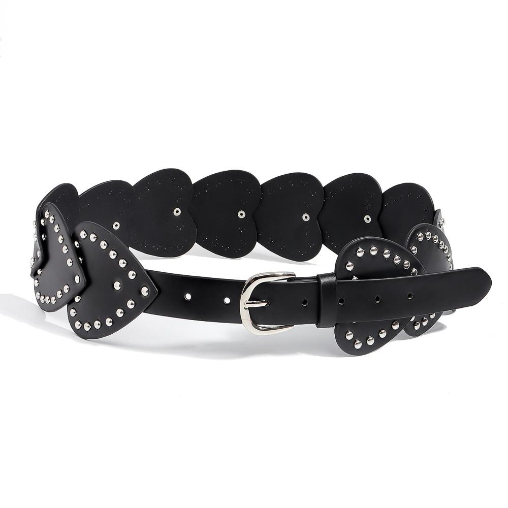 Панк Широкий Женский Ремень ПУ Кожа Платье Джинсы Ремень Сверхпрочный Клепаный Пояс Пояс для Острых Девушек