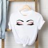 Tee Shirt Lady Love Heart Eye Lashes Clothes Female T Women Top Short Sleeve Casual Fashion Tshirt Summer Graphic T-shirts