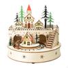 Christmas Wooden Music Box Musical Ornament Decoration for
