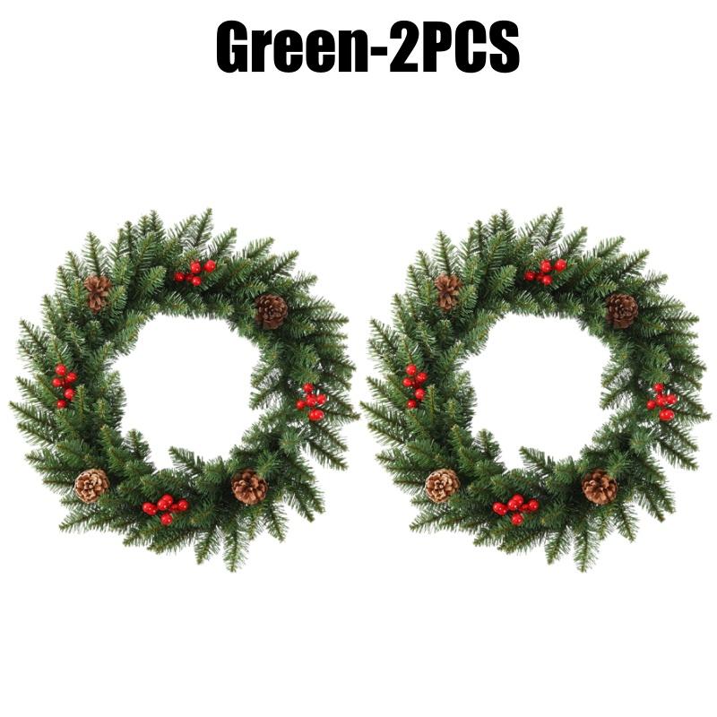Рождественский венок из лозы Праздничные украшения для дома, двери, стены, центральный элемент для стола, Праздничная рождественская вечеринка, Сезонные украшения