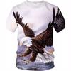 Summer Creative Mexican Eagle Hunting T-shirt Casual Fashion Versatile Comfortable Short Sleeved T-shirt
