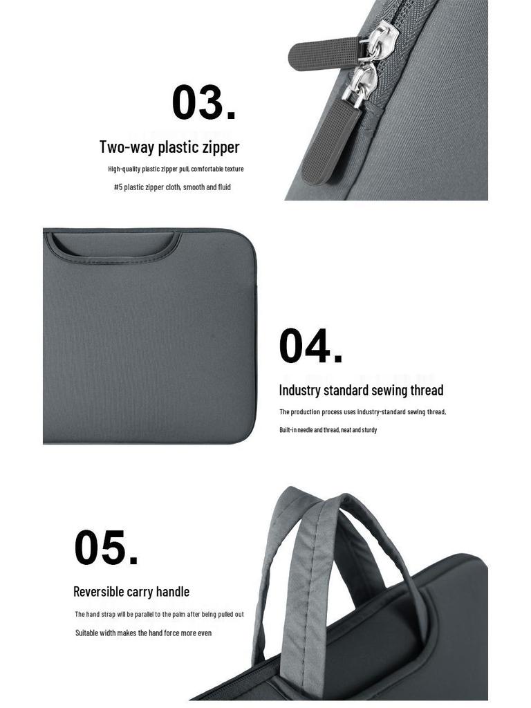 Drop-Proof Foam Laptop & Tablet Bag, 13-16 Inch, Fashionable and Protective.