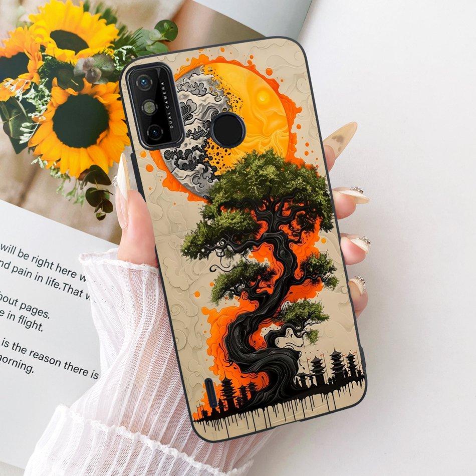 Для Tecno Spark Go 2020 / Spark 6 Go KE5j KE5k KE5S Чехол для телефона с рисунком «Крутой Дракон и Тигр» Черный Силиконовый Мягкие Чехлы