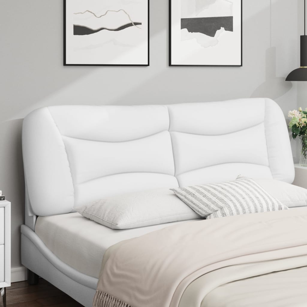 Headboard Cushion Hvar White 152 cm Faux Leather