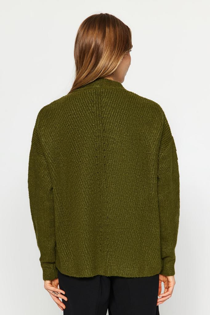 Women's Fashion New Cardigan Stone Wide Fit Soft Textured Pocket Detailed Knitwear Cardigan