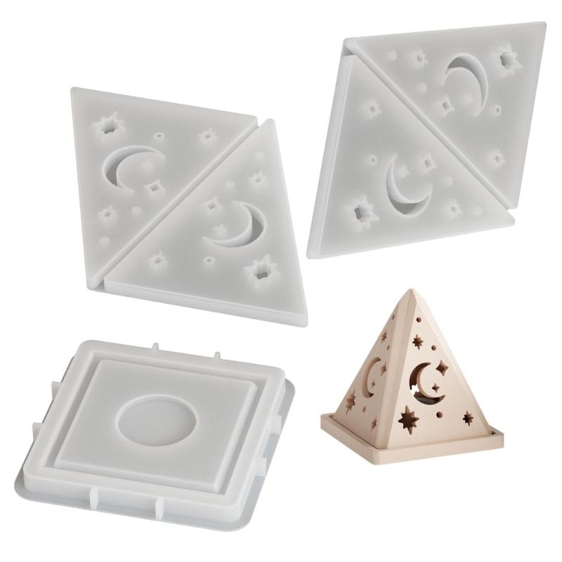 Innovative Silicone Mold For Crafting Unique Pyramid Candle Holders Unique Candle And Holiday Decorations Mould