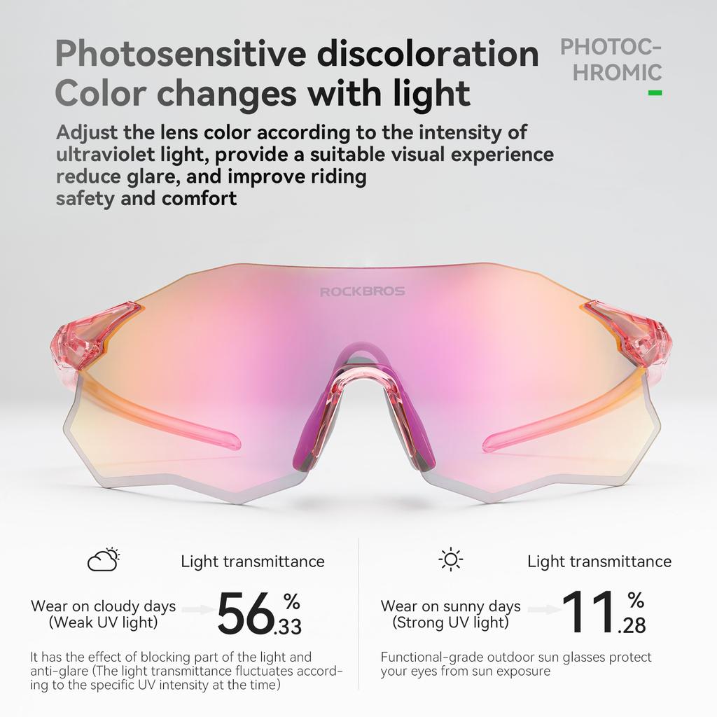 ROCKBROS Велосипедные Очки Фотохромные/Поляризационные UV400 Солнцезащитные Очки для Горного/Шоссейного Велосипеда Ветрозащитные Очки Защитные Очки
