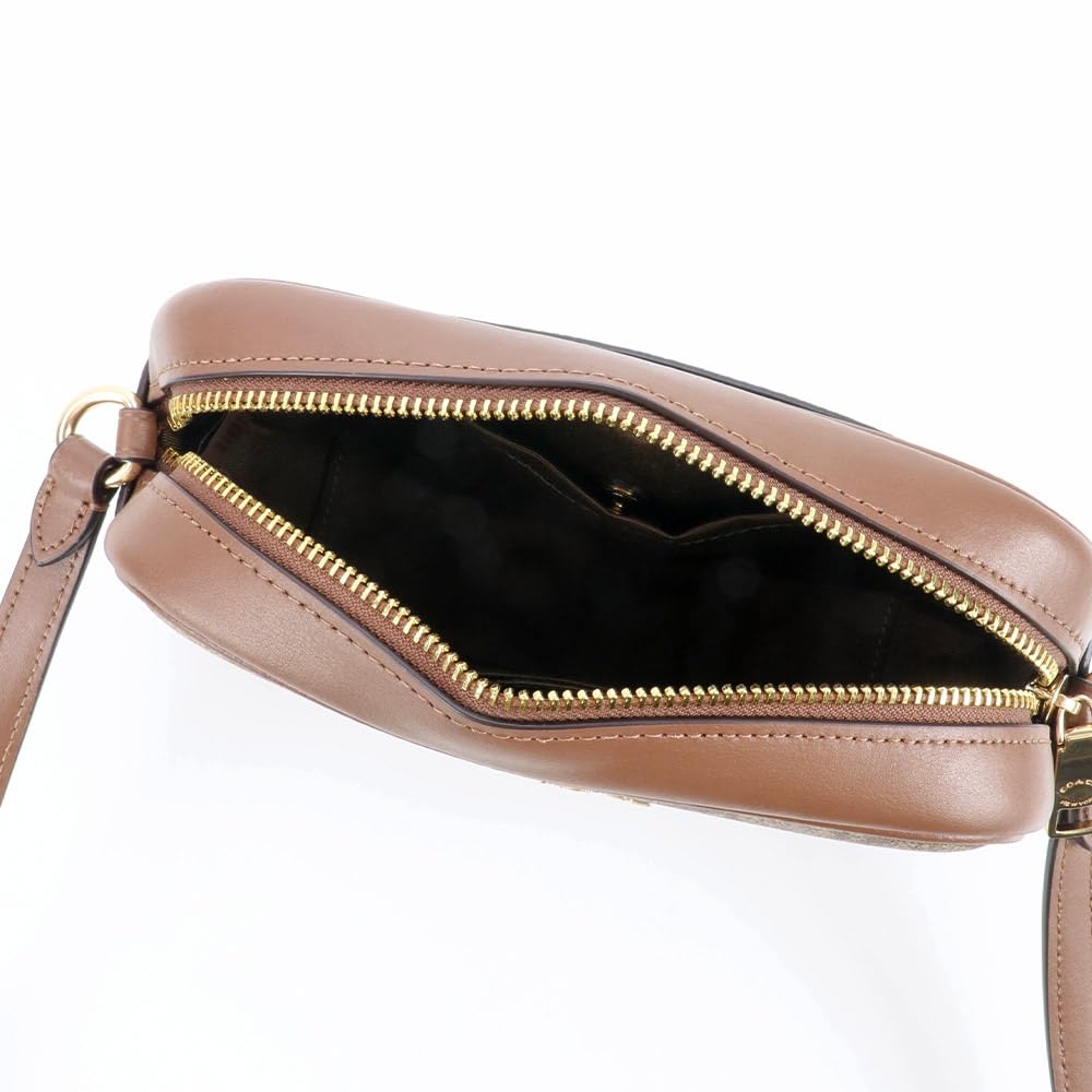 Сумка FCQ874 CQ874 Khaki x Saddle 2 Jamie Signature из ПВХ-кожи, мини-сумка для фотоаппарата, женская [Coach] (Рюкзак) [Продукт аутлета] [Бренд] [Товар]