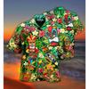 2026 Mens Loose Breathable 3D Print Hawaiian Short Sleeve Shirt Fashion Collared Casual Top
