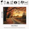 Fall Golden Leaves 2D Backdrop, Thanksgiving Party Decoration Photo Background