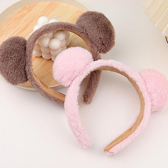 1/2/3Pcs Bear Ear Decor Headband Decorative Animal Hair Hoop Cartoon Hairband Baby Hair Accessories Girls Party Props