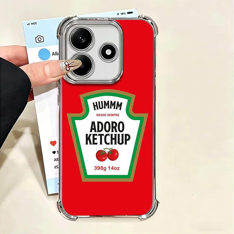 Чехол для телефона из мягкого силикона с рисунком ягненка Heinz Tomato Ketchup для Xiaomi Poco X7 X8 Pro Max X6 X5 X3 F8 Ultra F7 M8 M7 M5S Redmi 15C 15A 15 14C 13C