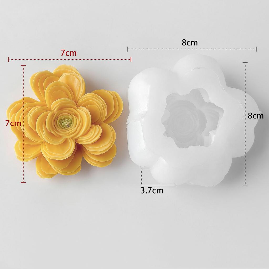 Силиконовая форма для выпечки конфет, гибкая, 3D, цветок, форма ромашки, форма для 3D ароматерапевтической свечи, для ароматических свечей, искусство из смолы