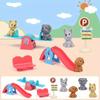 Animal Dog Pet Basket Toys Dog Doll Set Scene Playing Toys New Puppy Pretend Play Toy