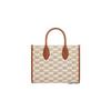 New MICHAEL KORS Mirella Artificial Leather Shoulder Bag, Handbag Women's Beige With Leather Brown 35S2G7ZC5J-299