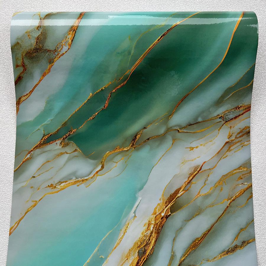 Marble Patterned Wallpaper for Kitchen Dining Room Waterproof and Oil Resistant Home Decoration Background Stickers Wallpaper