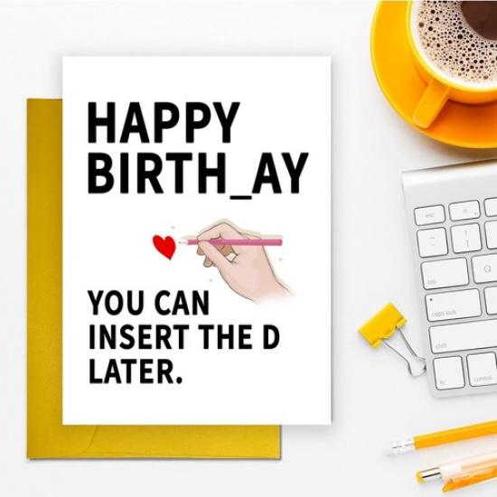 Funny Birthday Card, Sexy Birthday Card, Birthday Gift, Dirty Birthday Card, Rom
