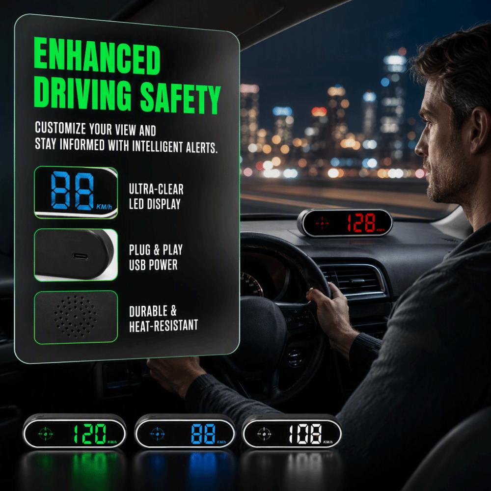 USB Plug and Play Digital Speed Meter Colorful LED HUD Display GPS Speedometer SUV GPS Display