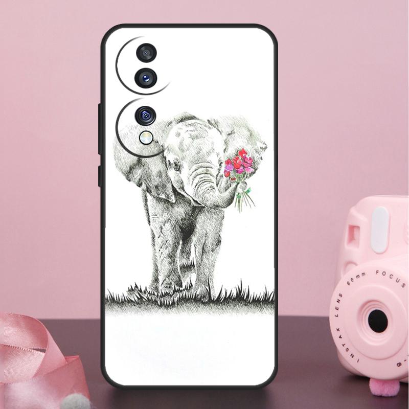 Милый Чехол-Слон Для Honor Magic 8 Pro 5 6 7 Pro X9a X9b X9c X9d X8a X8b X8c 50 70 90 200 400 Lite Обложка