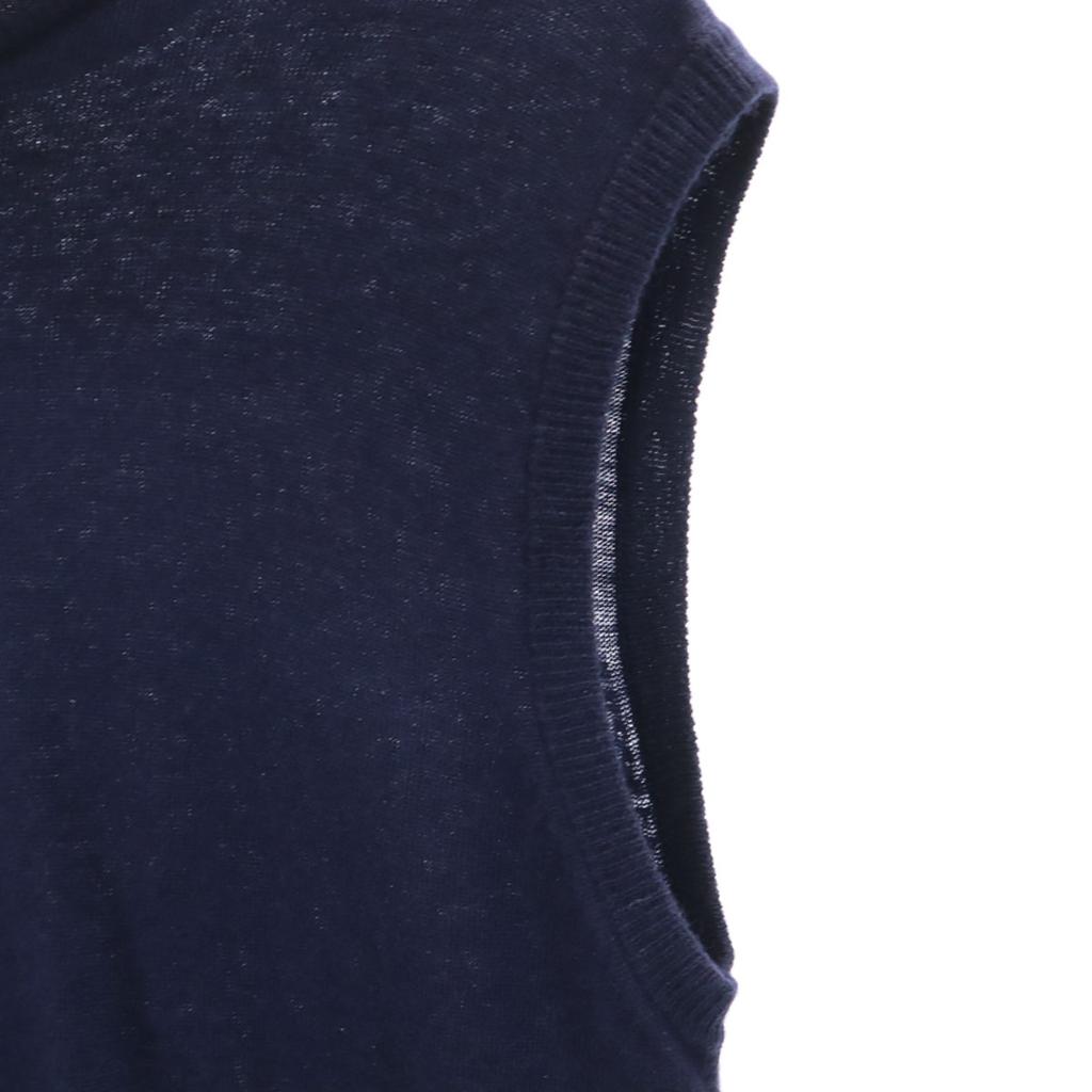 Mizuiro ind Вязаный жилет с длинным разрезом, крупная вязка, F Navy, Женский, Б/у