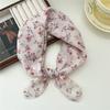 Cotton And Linen Small Square Scarf Silk Scarf Women'S Spring And Autumn New Style Artistic And Versatile Fashionable Temperament Headband Scarf