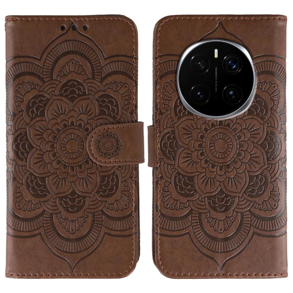 For Honor Magic7 Pro 5G Case PU Leather Mandala Imprinted Design Wallet Phone Cover