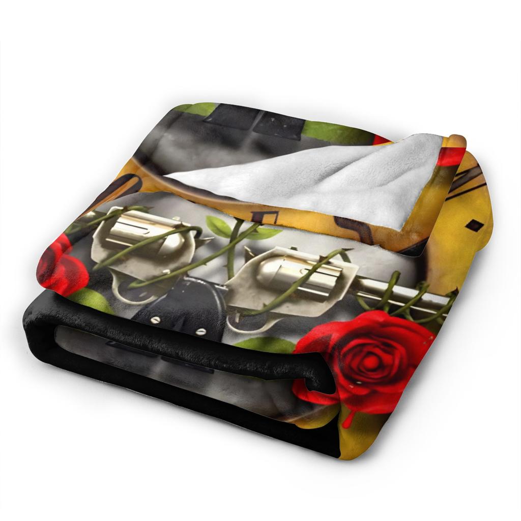 Guns N Roses Band Blanket Soft Warm Street Trend Plush Throw Blanket For Living Room Decorative Flannel Bedspread Bed Cover