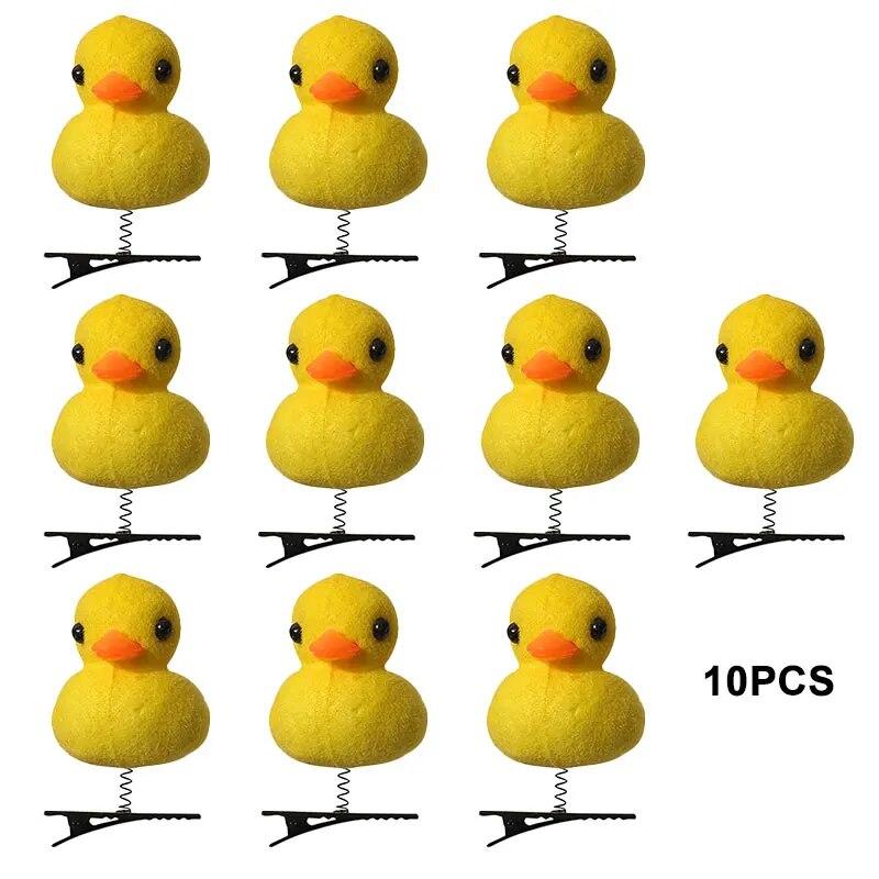 1/10 шт., заколка для волос с маленькой желтой уткой, боковые зажимы для женщин и девочек, милая маленькая собачка, курица, кролик, заколка для волос, головные уборы, аксессуары для волос