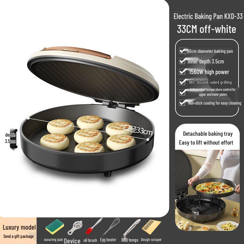 Detachable Electric Pancake Pan & Grill: Dishwasher Safe Breakfast & Sandwich Maker