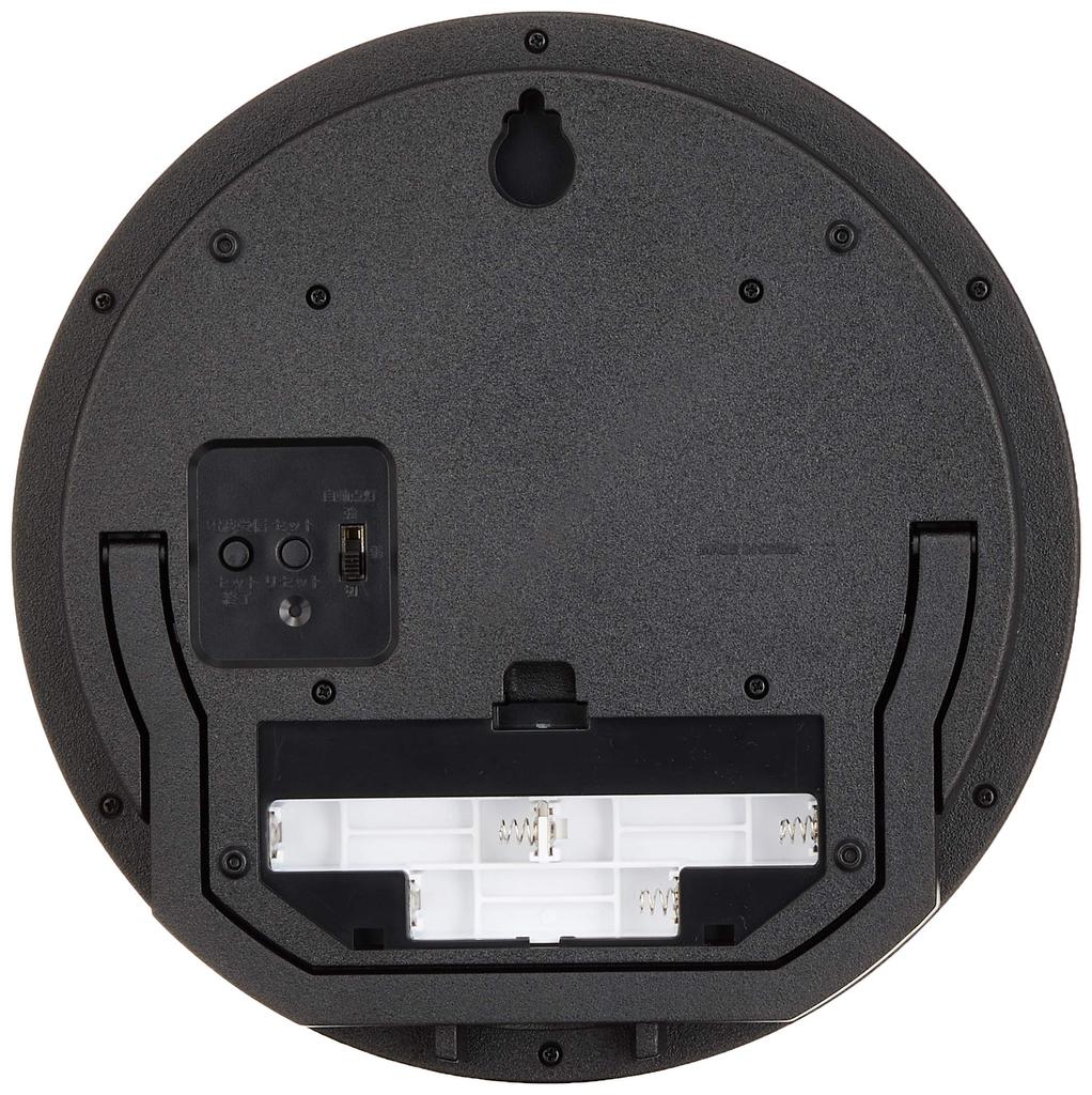 CASIO Wall Automatic Nighttime Second Hand with Wall or Table Clock IQ-860NJ-1JF Clock, Radio-Controlled, Black, Analog, Lighting, Stop, Light,