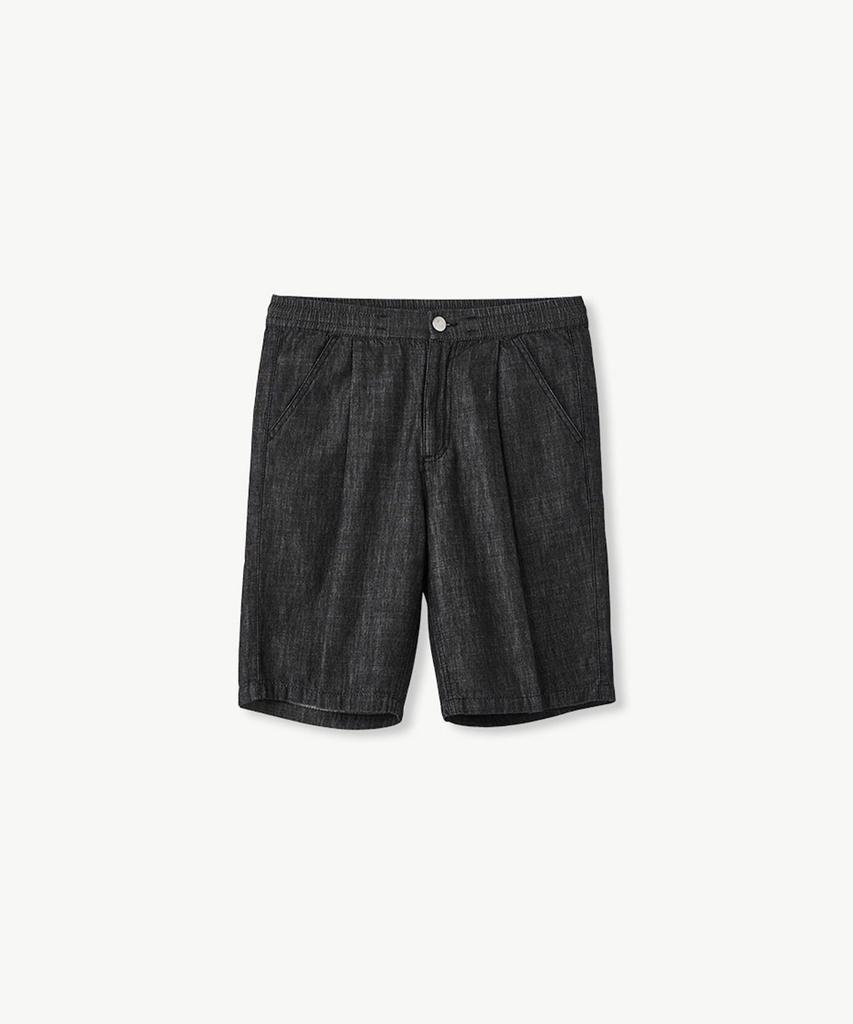STCO Diems Denim Elastic Waist Set-Up Half Pants Charcoal (Wide Fit)_Ldmvb05Wsc