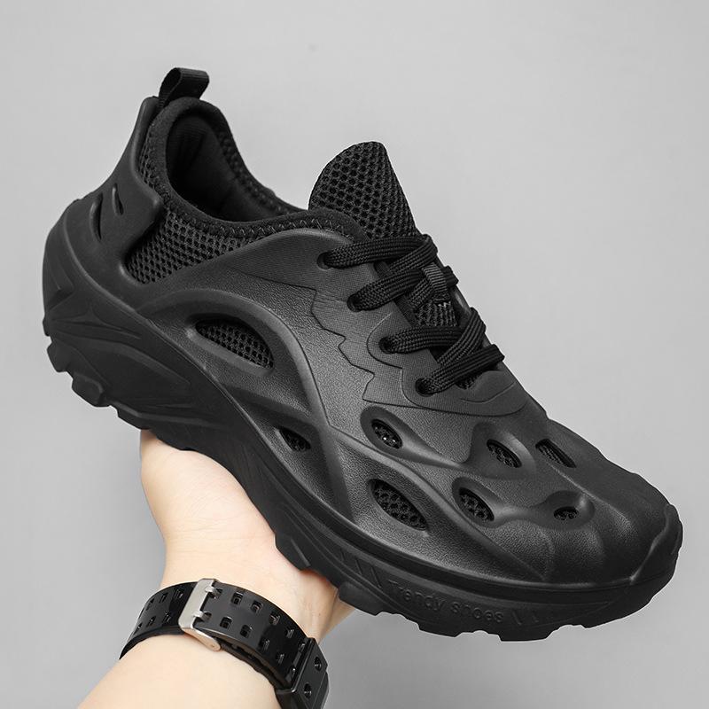 Four Seasons Socks Cover Hole Shoes Mesh Thick-Soled Breathable Socks Cover Hole Shoes Comfortable Men'S Sandals Men'S Travel Shoes