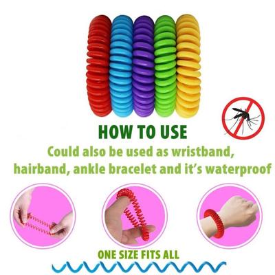 Браслет против комаров из ЭВА для детей, 100% натуральное нетоксичное чистое эфирное масло, репеллент от комаров, катушка для отпугивания вредителей
