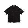 Covernat Loose Comfortable Single-Breasted Square Neck Short Sleeve Shirt Unisex shirts Black CO2302KT08BK