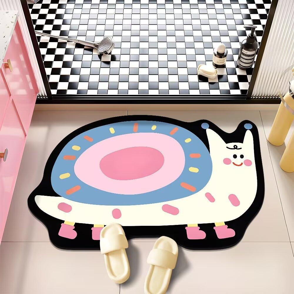 Мультяшный милый допаминовый стиль милый питомец диатомовая грязь напольный коврик для ванной впитывающий противоскользящий быстросохнущий коврик для ног