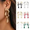 1 Pair Women Earring Irregular Liquid Water  Long Earrings