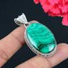 Кулон из драгоценного камня малахита, твердый кулон из стерлингового серебра 925 пробы, ювелирный подарок для унисекс