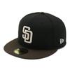 Кепка Newera 59FIFTY 14561977 NER34C2827 MLB San Diego Padres SD Black 7 UNDER VISOR ONSPOTZ изготовленная на заказ кепка Gokyu Fifty стильная уличная марка Specialty