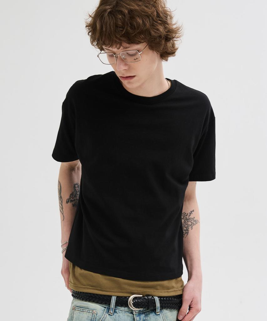 LEIRE Essential Crop T-Shirt [Black]