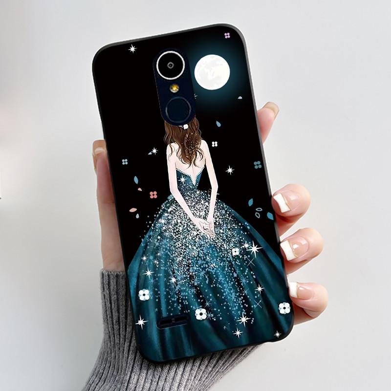 Чехол для LG K8 2017/LG K8 2018/LG K9 2018 Мягкий Силиконовый Черный Корпус для LG K10 2016/LG K10 2017 Чехол Милый Цветочный Мультяшный Чехол