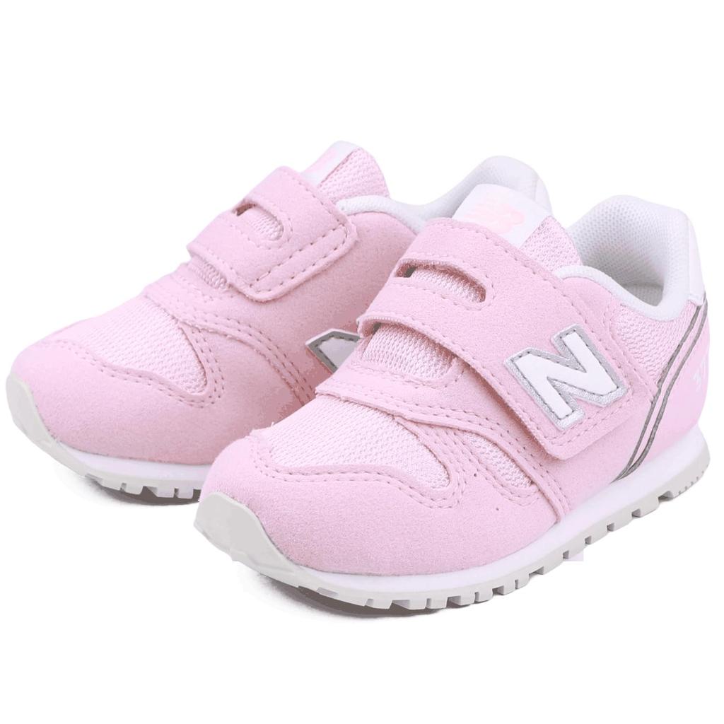 New Balance IZ373 Детские Универсальные Спортивные и Школьные Кроссовки, Ремень, Розовый, 13.5см, 730373, Для девочек