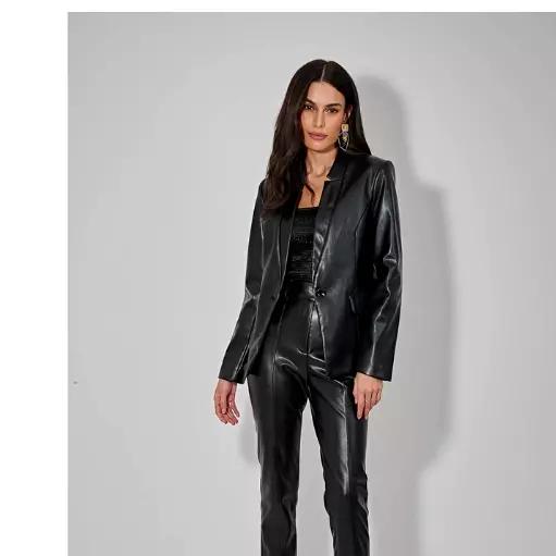 AL KHALID Черный формальный кожаный пиджак для вечеринок из натуральной овчины, стильный, ручной работы, дизайнерский женский