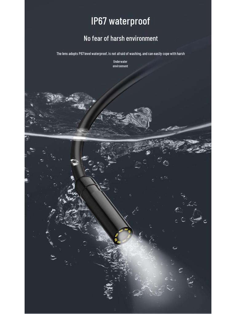 HD IPS Экран Визуальный Эндоскоп для Промышленности, Авторемонта, Обнаружения Нагара в Двигателе