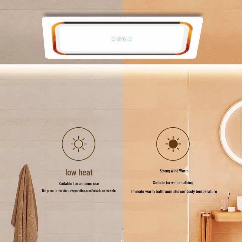 Встраиваемый обогреватель для ванной комнаты и вентиляция «все в одном»: Теплый воздух, Фен, Освещение