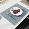 Yousheng Dual Side Placemat Waterproof Faux Leather Coaster Placemat Solid Color Heat Insulation Pad for Dining Tables Countertops